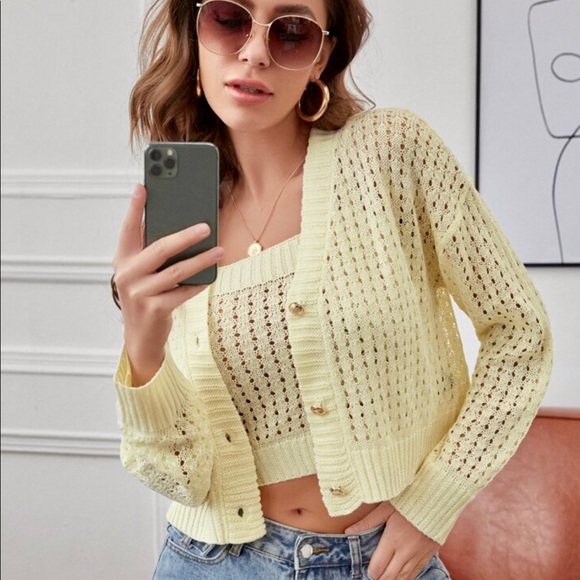 Cardigan and Cami Set - Picture 3 of 9